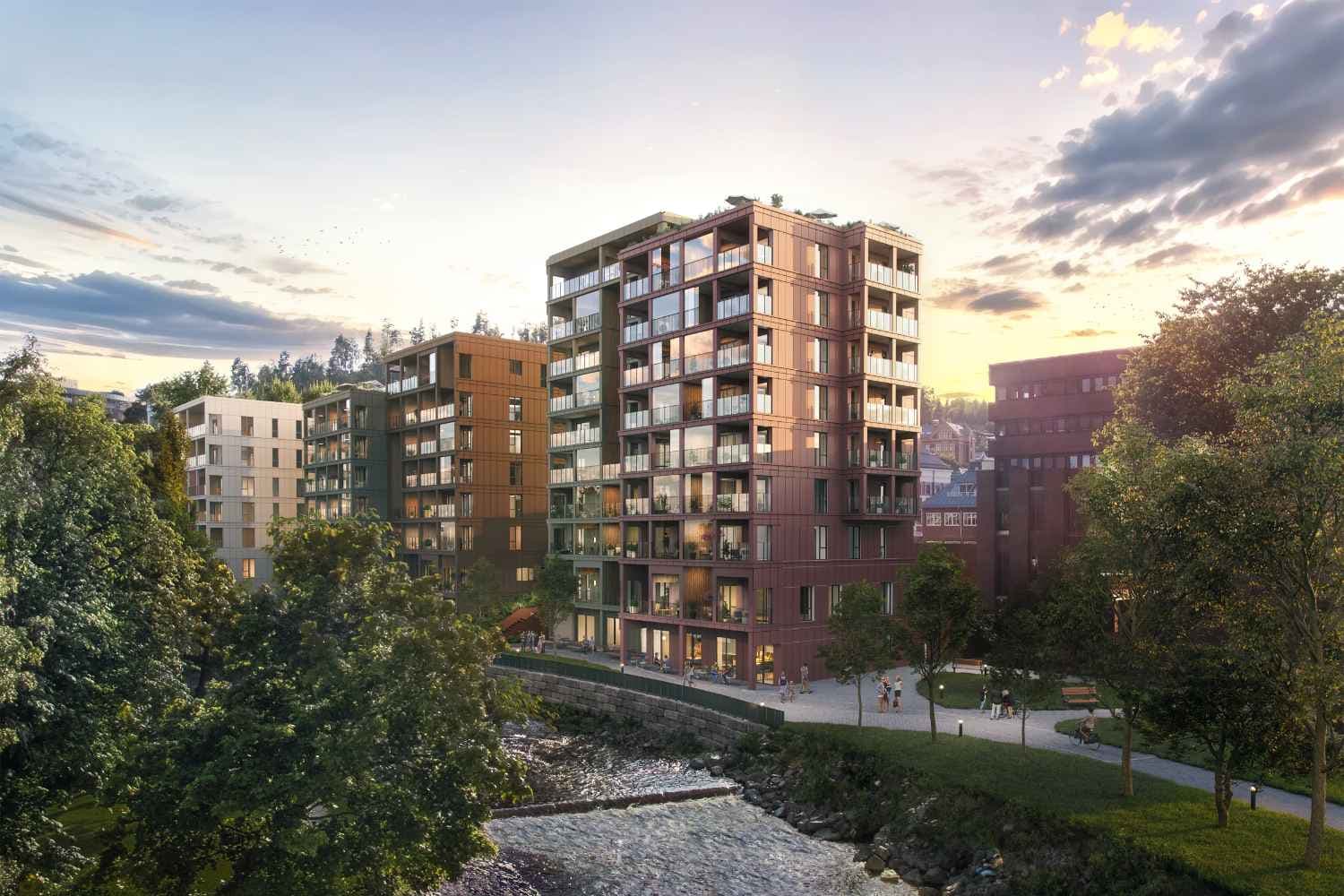 Midt i byen, og fortsatt tett på naturen. Urbant, og likevel fredelig og tilbaketrukket. Moderne, men med lang historie i grunnmuren. Dette er Farverikvatalet i Gjøvik.